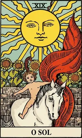 Carta O Sol do tarot Smith-Waite