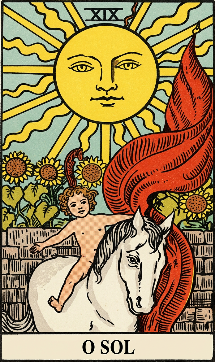 Carta O Sol do tarot Smith-Waite